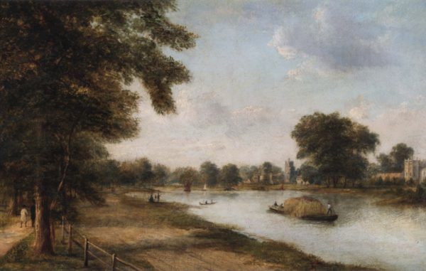Twickenham with the Church ferry Orleans House and Eel Pie Island 1868