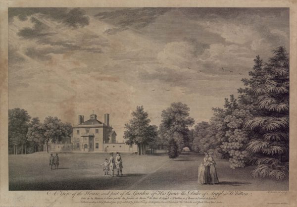 A View of the House and part of the Garden of His Grace the Duke of Argyl at Whitton