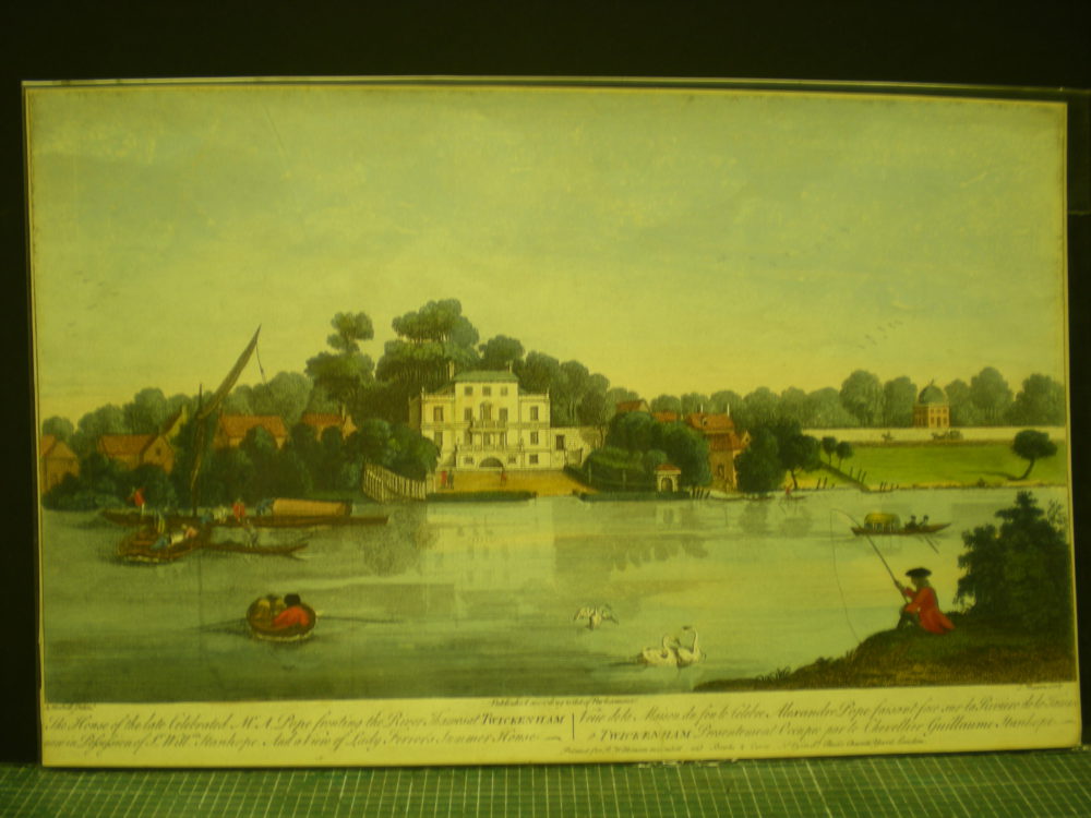 The House of the late Celebrated Mr A Pope fronting the River Thames at Twickenham
