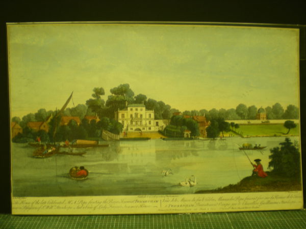 The House of the late Celebrated Mr A Pope fronting the River Thames at Twickenham