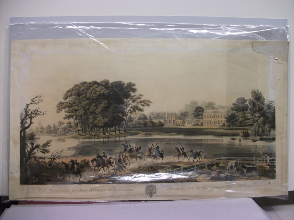 Vue de la Maison ocupee parson Altesse serenissme Monseigneur le Duc D’ Orleans a Twickenham en 1815 et 1816