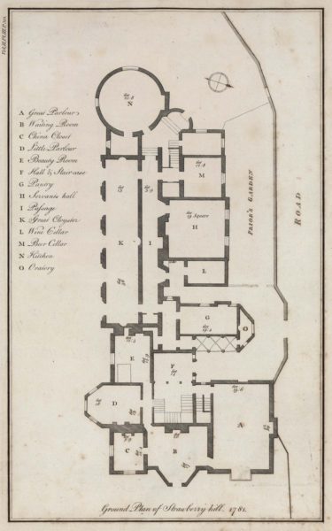Ground Plan of Strawberry Hill, 1781