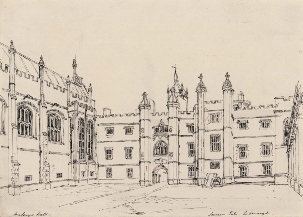 Hampton Court Palace. Quadrangle and Entrance Gate, called Wolsey’s Gateway