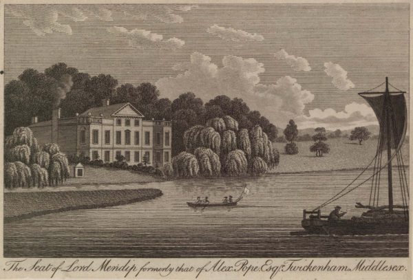 The Seat of Lord Mendip formerly that of Alex Pope. Esqr Twickenham Middlesex