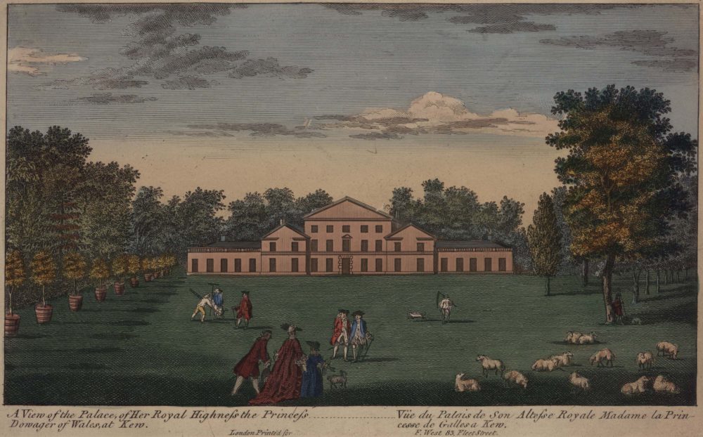 A View of the Palace, of Her Royal Highness the Princess Dowager of Wales, at Kew