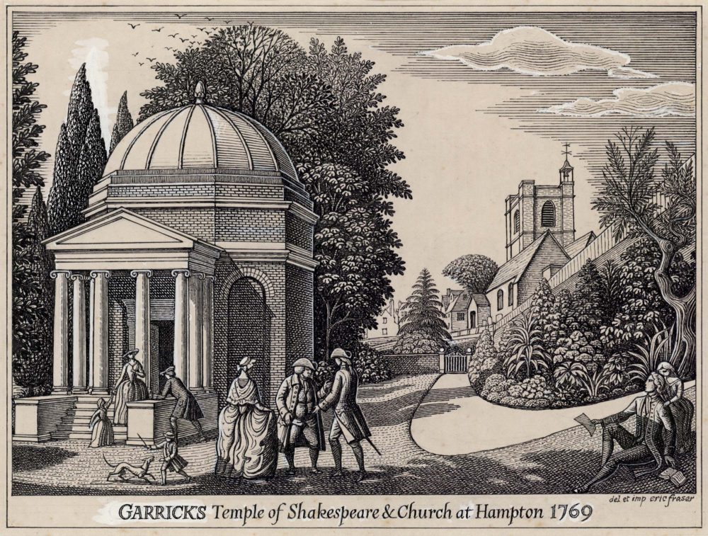 Garrick’s Temple of Shakespeare and Church at Hampton 1769