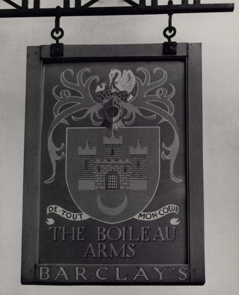 The Boileau Arms – Barclay’s – Castelnau Barnes – Inn sign