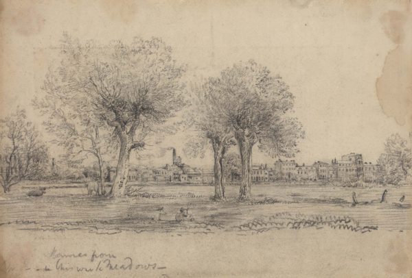Barnes Terrace from Chiswick Meadows