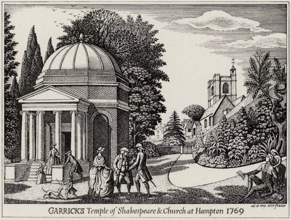 Garrick’s Temple of Shakespeare and Church at Hampton 1769