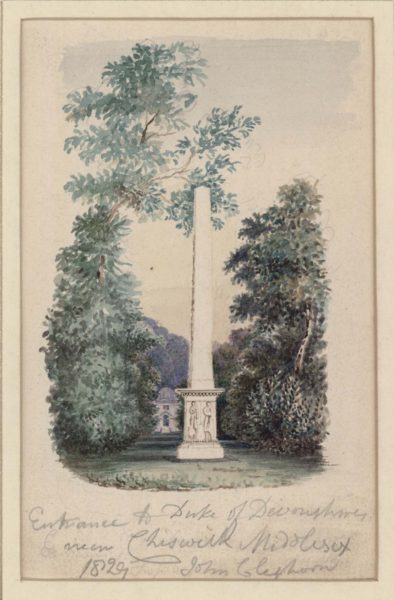 Entrance to Duke of Devonshire Chiswick Middlesex