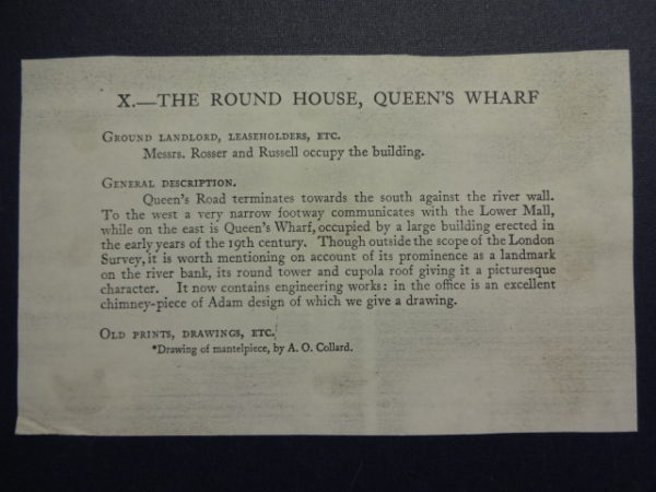 The Round House, Queen’s Wharf