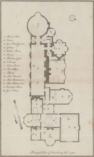 Principal Floor of Strawberry Hill 1781
