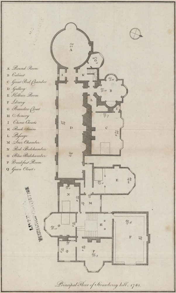 Principal Floor of Strawberry Hill 1781