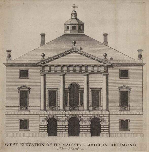 West Elevation of His Majesty’s Lodge in Richmond