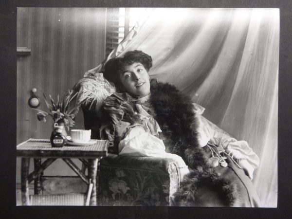 Dr Baker’s sister seated in an arm chair