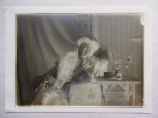 Dr Baker’s sister seated in an arm chair