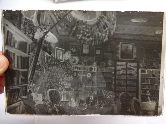 Corner of the Burton’s drawing room with parasol