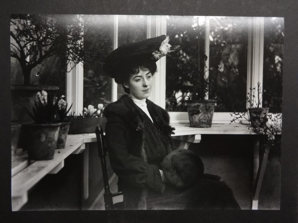 Dr Baker’s sister sitting in the conservatory