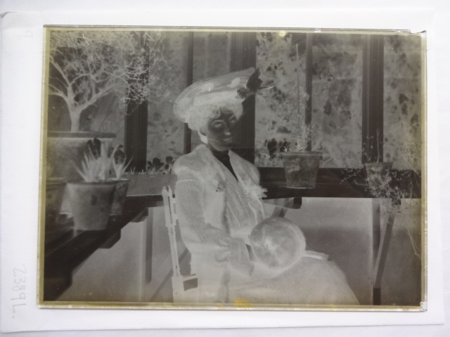 Dr Baker’s sister sitting in the conservatory