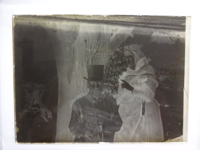 Sir Richard Burton and Lady Isabel Burton in their garden at Trieste