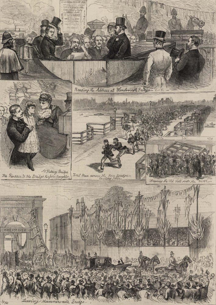 Opening of Wandsworth Putney and Hammersmith Bridges Free of Toll by the Prince and Princess of Wales