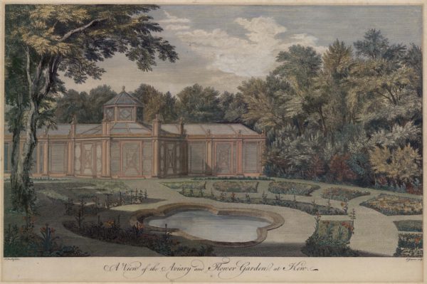 A View of the Aviary and Flower Garden, at Kew
