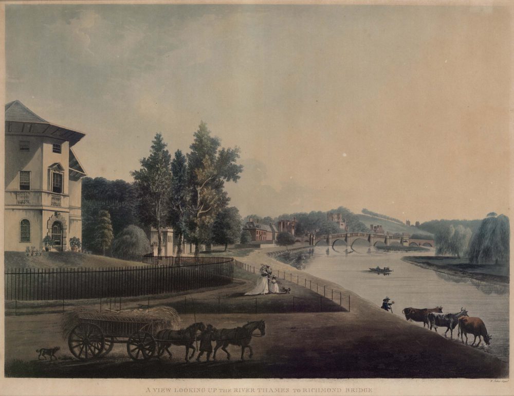 A View Looking up the River Thames to Richmond Bridge