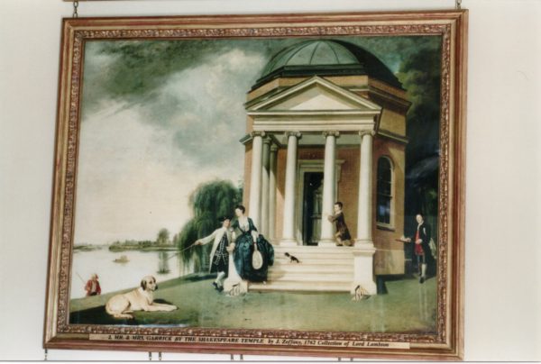 Mr & Mrs Garrick by the Shakespeare Temple