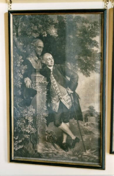 Mr Garrick with a bust of Shakespeare