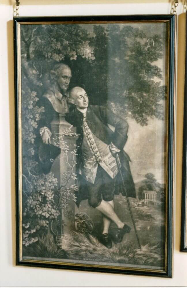 Mr Garrick with a bust of Shakespeare