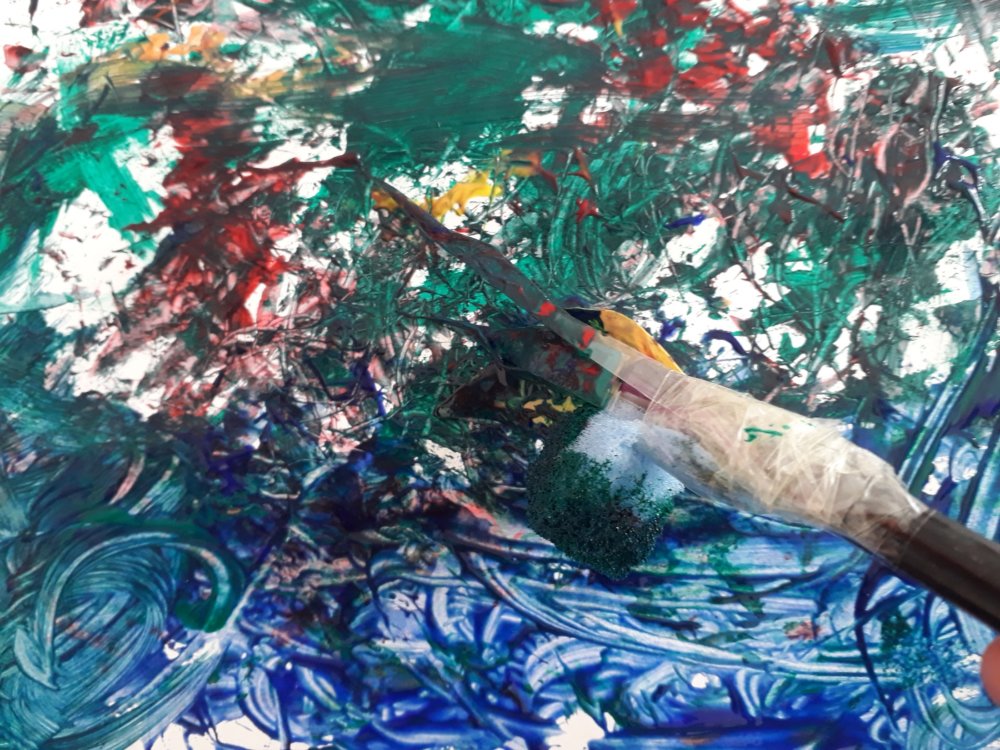 A picture being painted