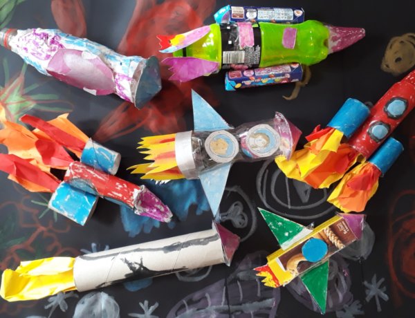 Sunday Afternoon Art – Recycled Rockets