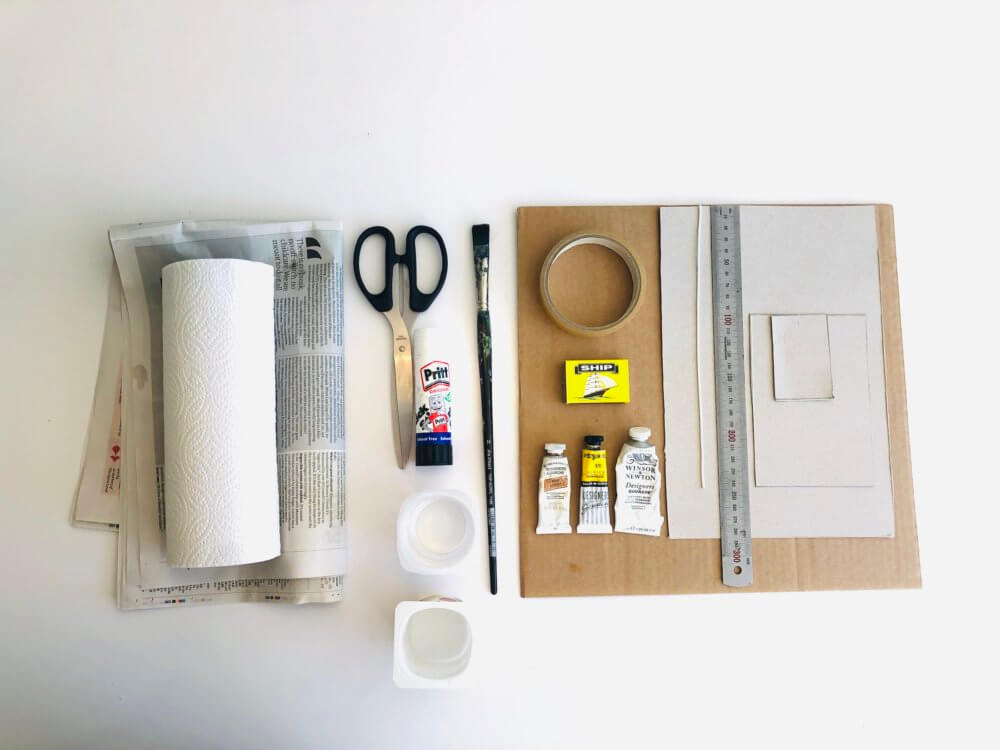 Art materials on the table