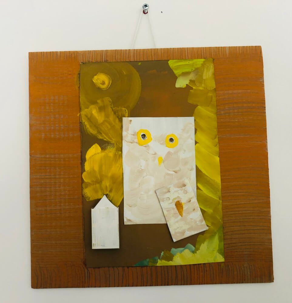 Finished owl assemblage